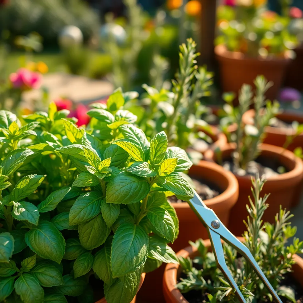 Select Healthy Herb Stems