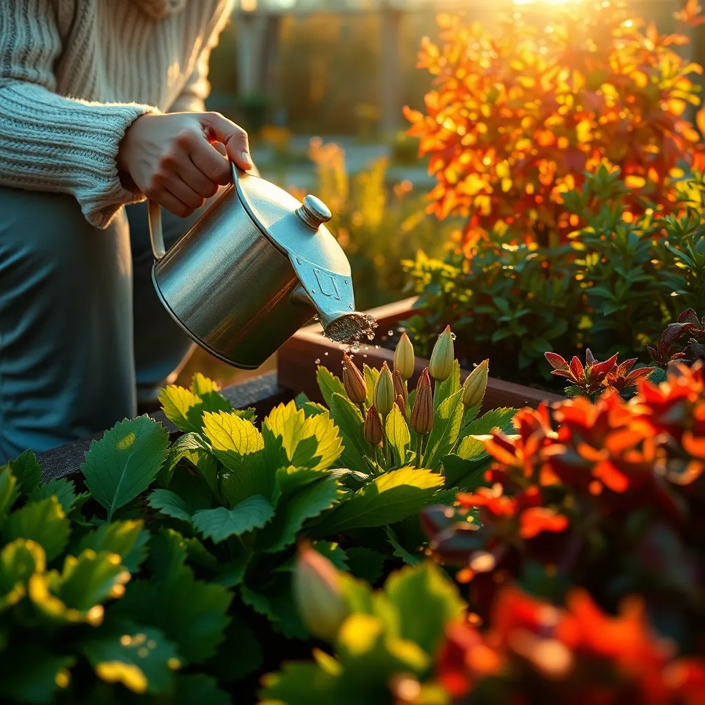 Water Plants Before Frost Arrives