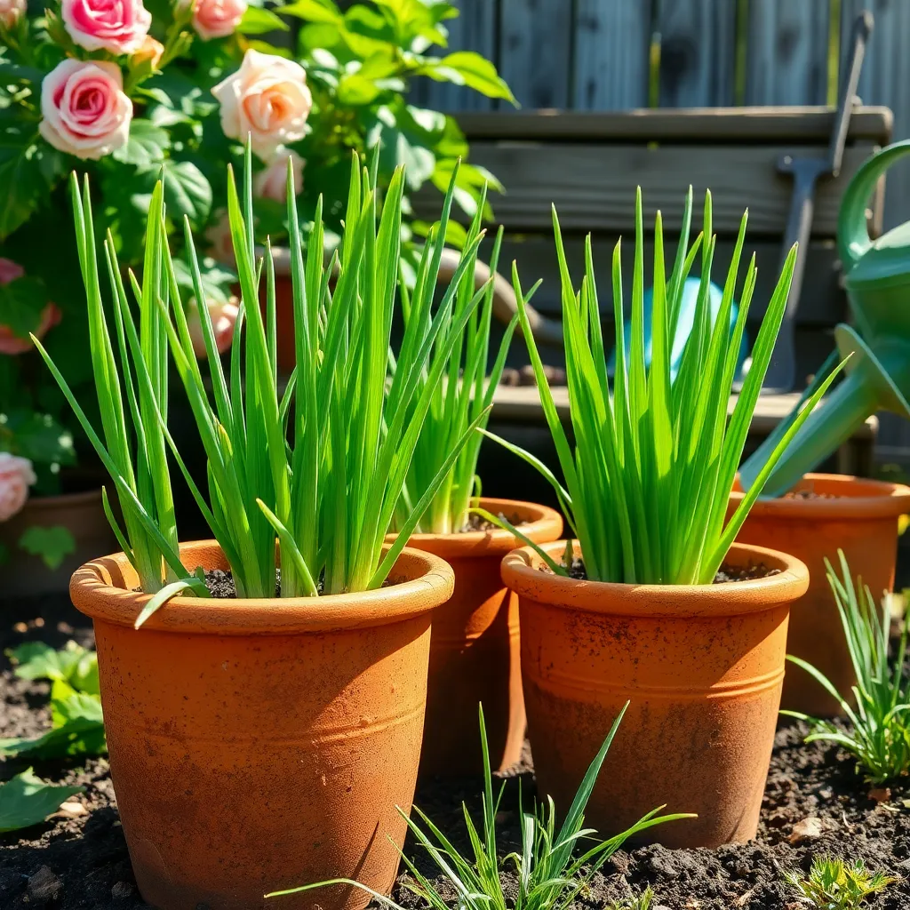 Caring for Potted Garlic Plants