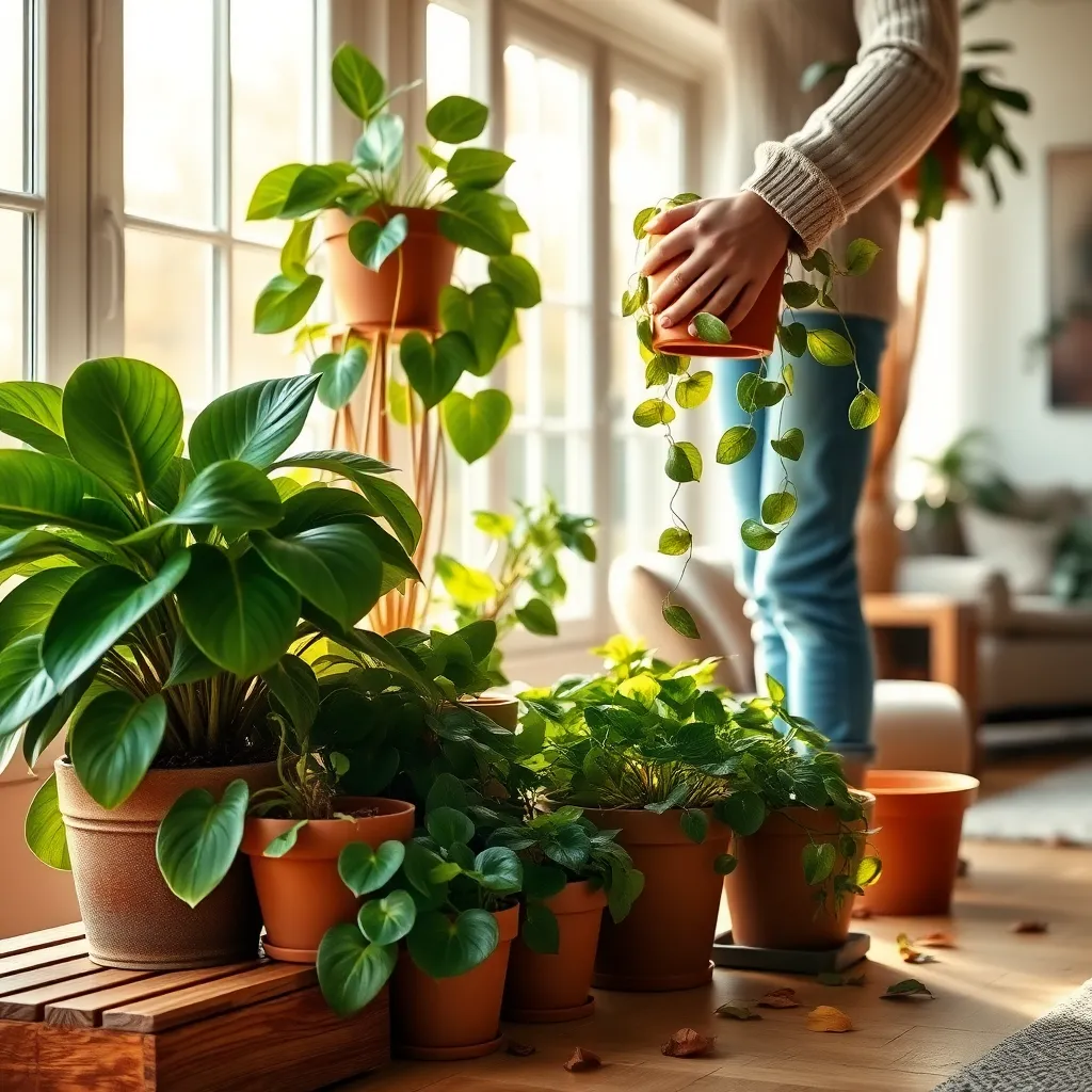 Move Potted Plants Indoors