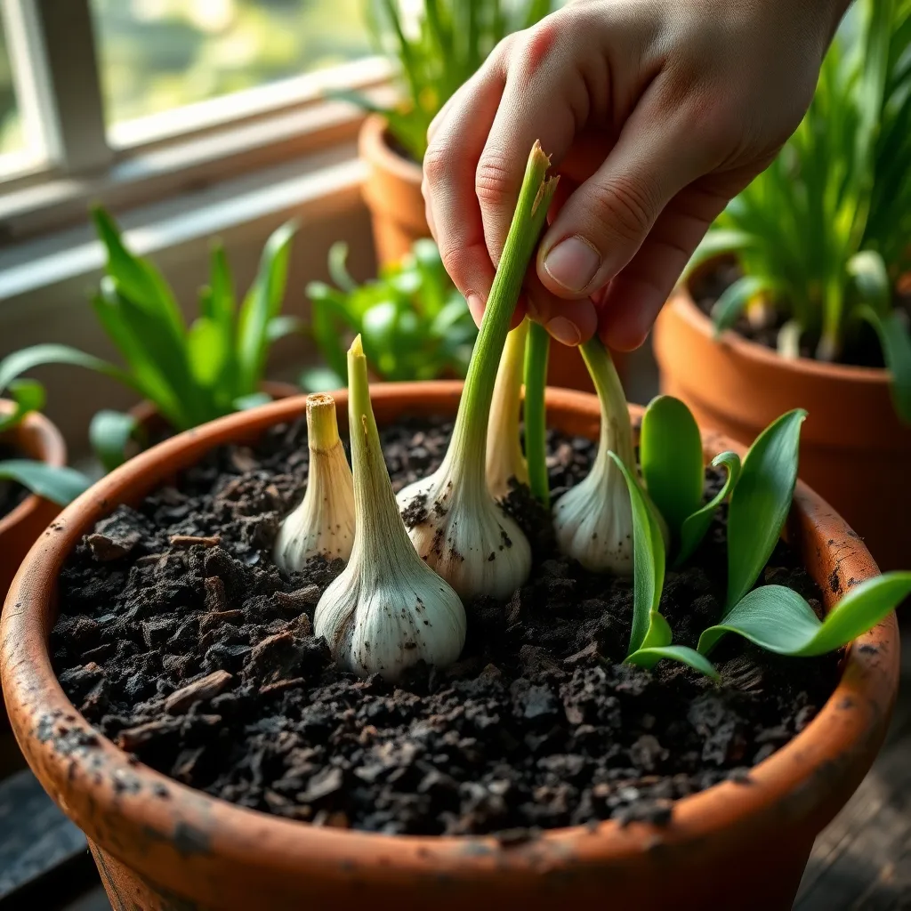 Plant Cloves with Pointed End Up