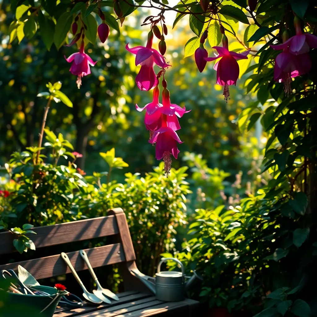 Fuchsia 'Gartenmeister Bonstedt' (Fuchsia triphylla)