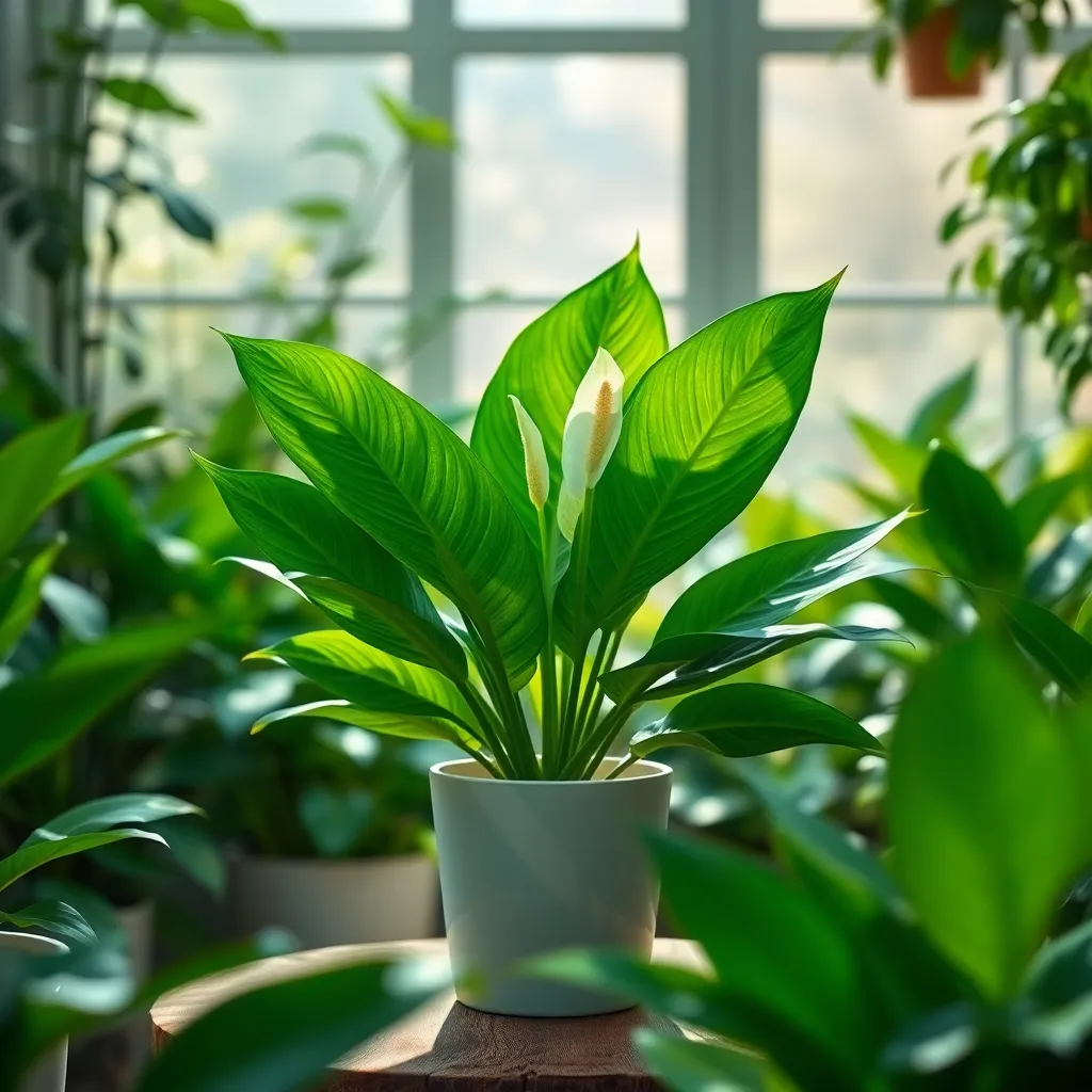 Peace Lily (Spathiphyllum wallisii)
