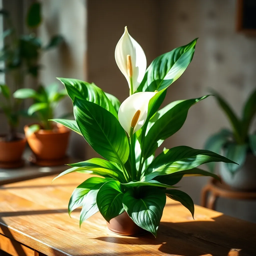 Peace Lily (Spathiphyllum spp.)