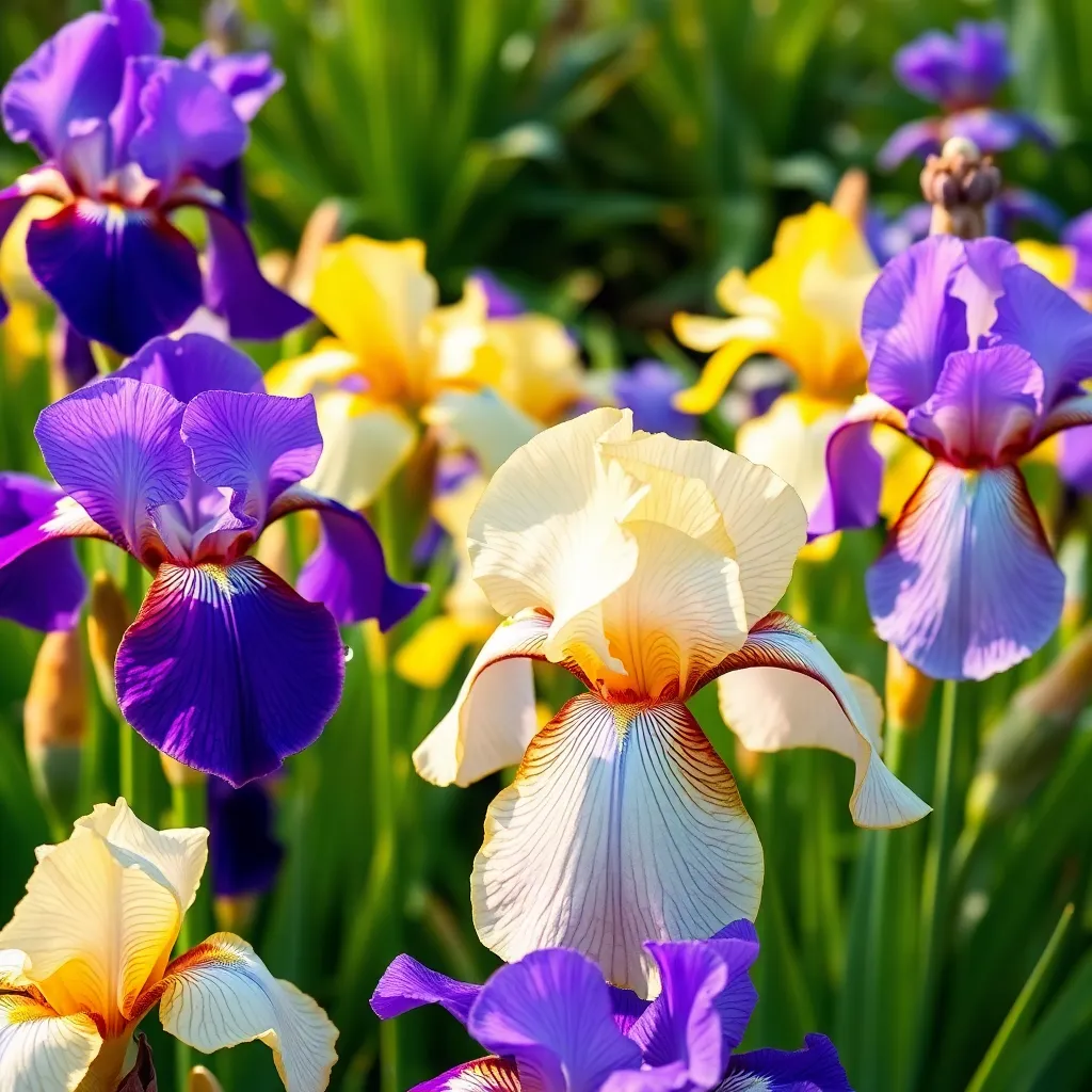 Iris (Elegant Petals with Varied Hues)