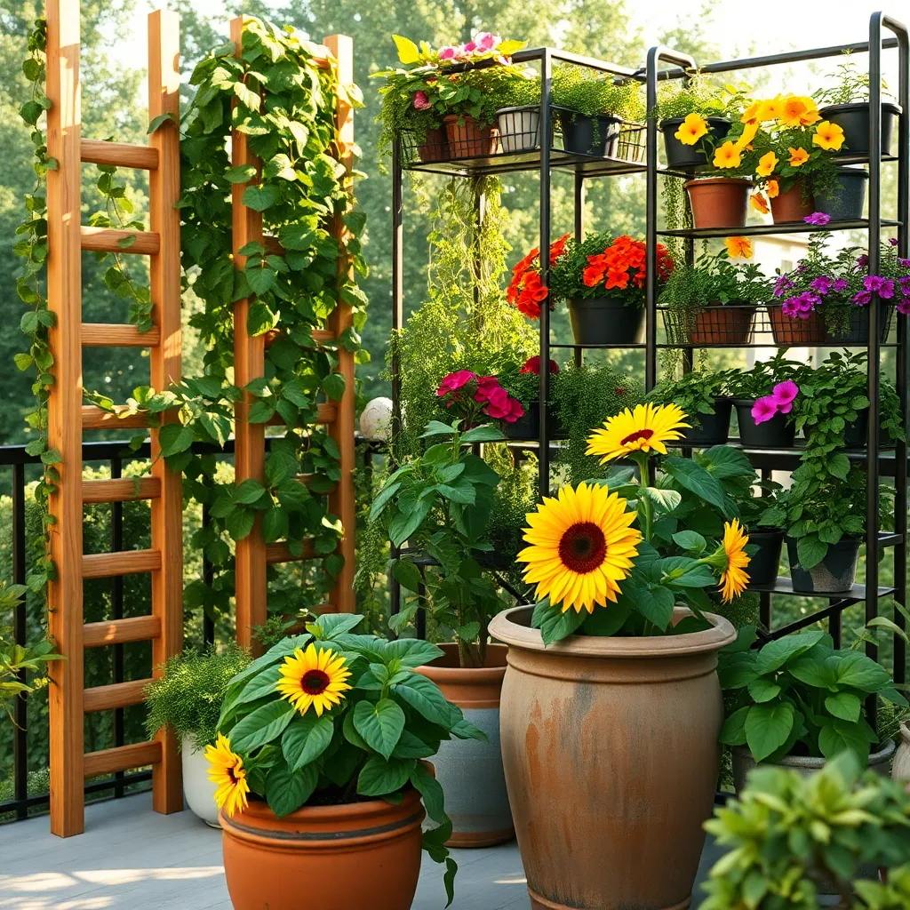 Incorporate Vertical Plant Stands