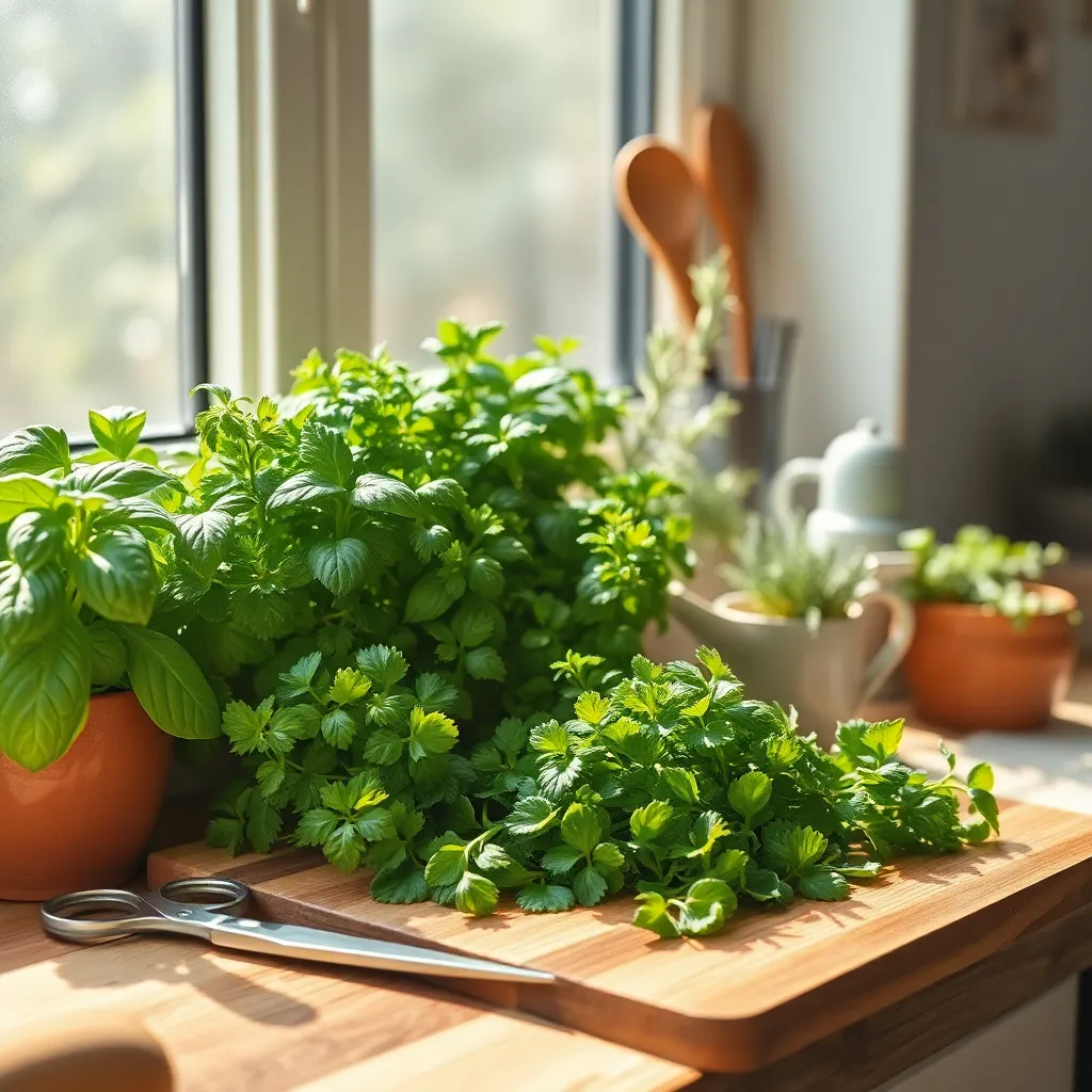 Harvest Herbs Regularly for Growth