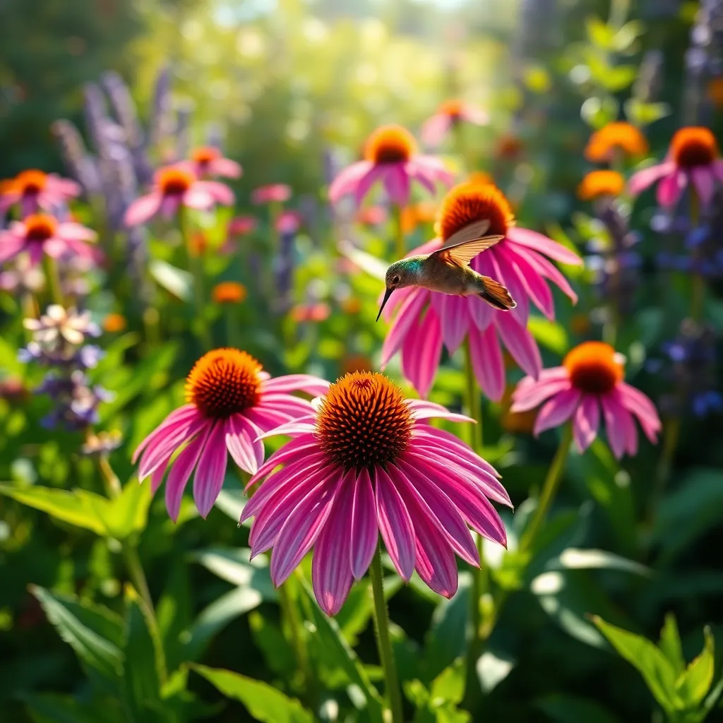 Coneflower (Vibrant Colors to Lure Hummingbirds)