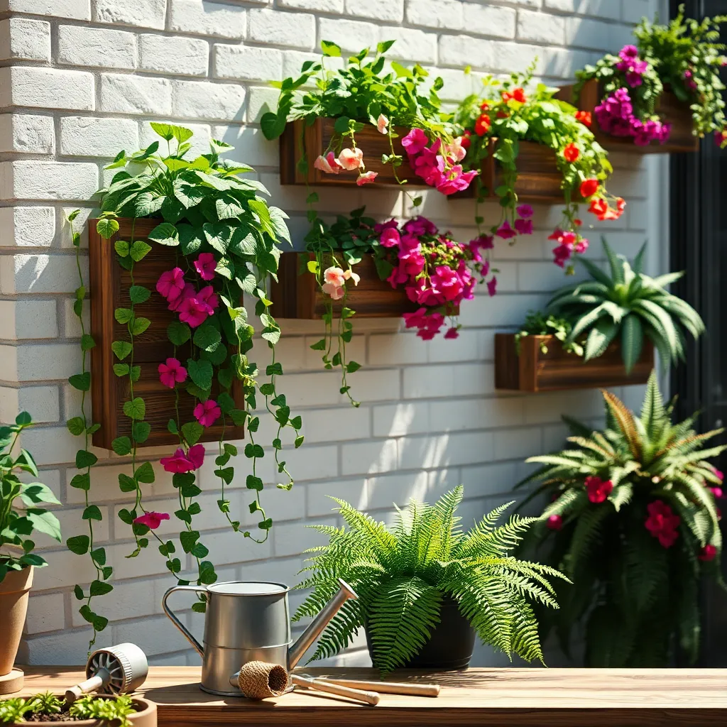 Install Wall-Mounted Planters