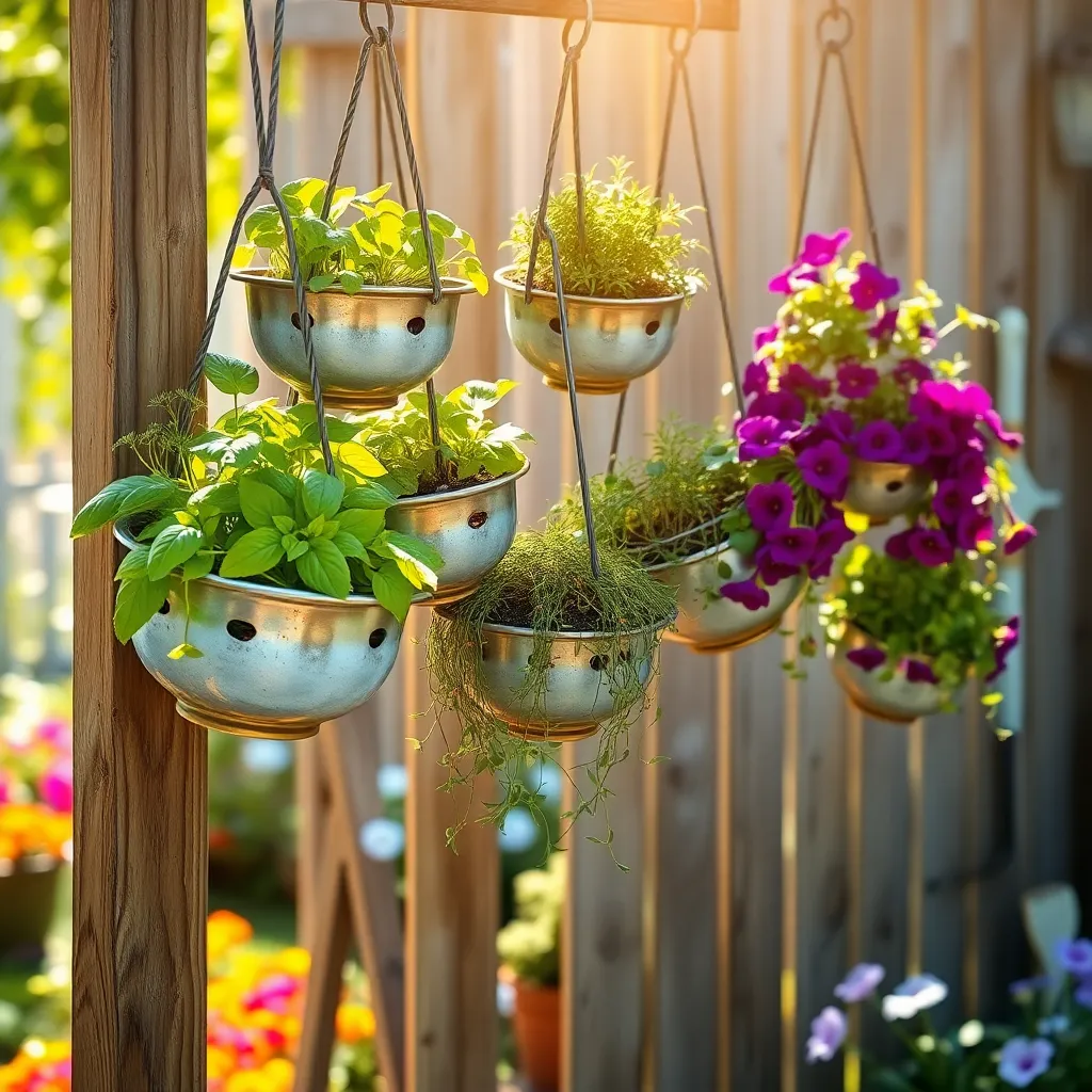 Fashion Planters from Colanders