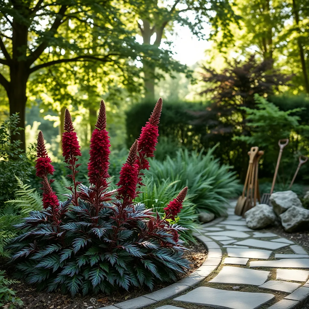 Astilbe 'Fanal' (Astilbe x arendsii)