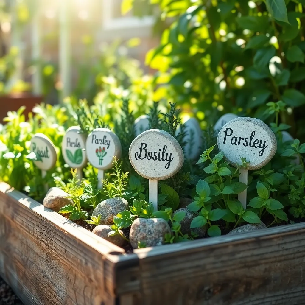 Label Herbs with Painted Rocks