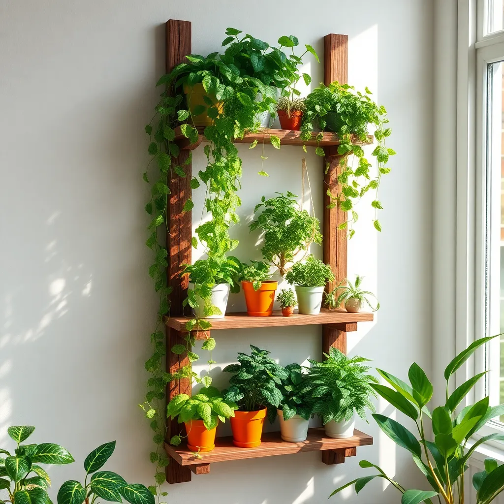 Utilize Vertical Plant Shelves
