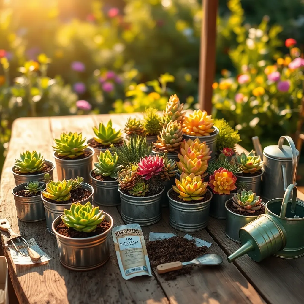 Use Baking Tins for Succulent Planters