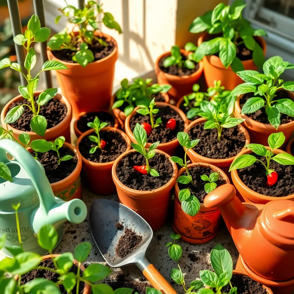 Plant Seeds in Small Containers
