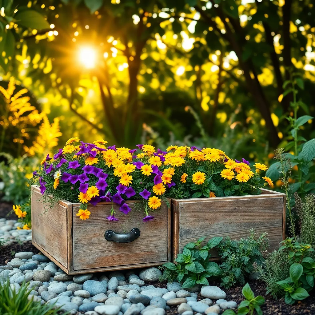 Turn Old Drawers into Garden Planters